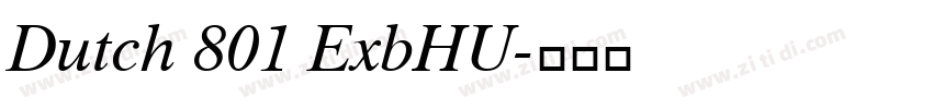 Dutch 801 ExbHU字体转换